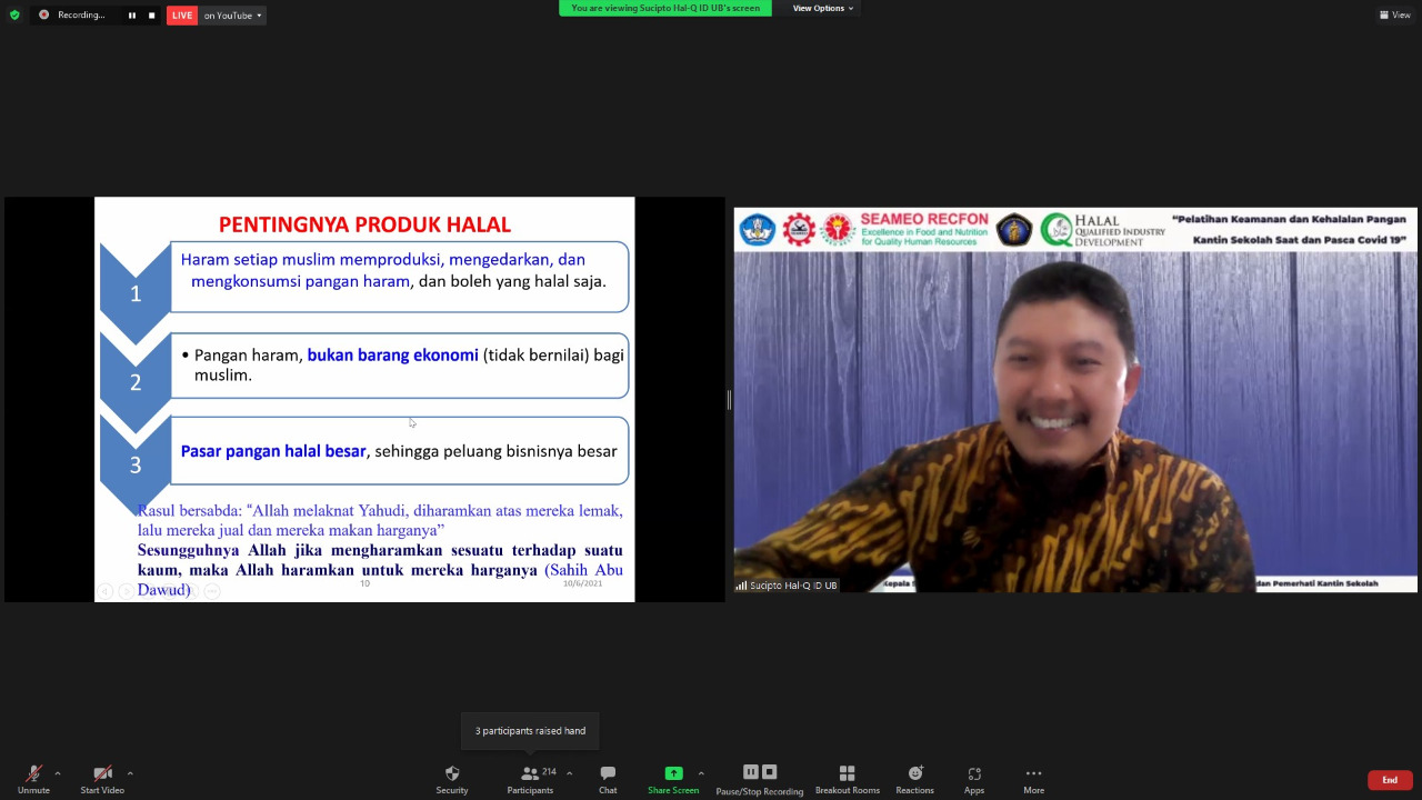 GUEST LECTURE â€œREGULASI HALAL DAN SISTEM JAMINAN HALAL (SJH) DI INDONESIA