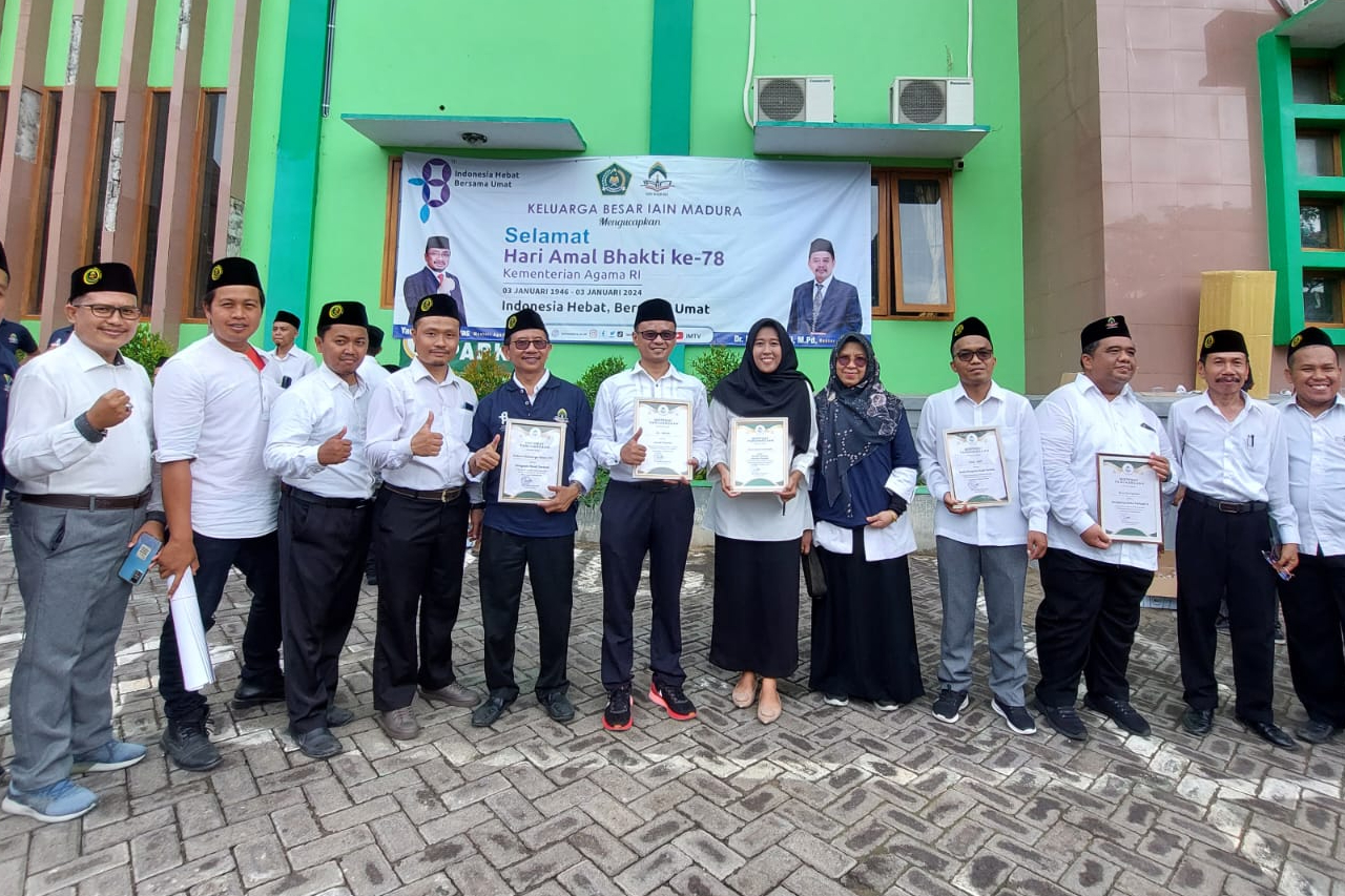 PRESTASI DOSEN FAKULTAS SYARIAH IAIN MADURA  PADA HARI AMAL BHAKTI KEMENAG KE 78 TAHUN 2024