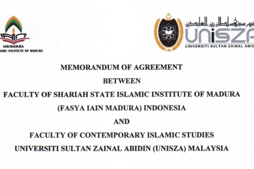 FAKULTAS SYARIAH IKUT TANDATANGANI PERJANJIAN KERJA SAMA INTERNASIONAL ANTAR IAIN MADURA & UNISZA MALAYSIA