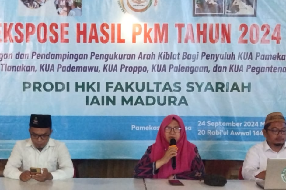 ENERGI POSITIF PKM PROGRAM STUDI HKI FASYA IAIN MADURA BAGI PENYULUH KUA KECAMATAN KABUPATEN PAMEKASAN  (DARI â€œRAGUâ€ MENJADI â€œPERCAYA DIRIâ€, PARA PENYULUH MEMBUKA LAYANAN PENGUKURAN ARAH KIBLAT)